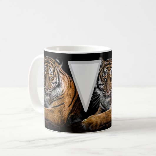Caneca branca clássica, 325 ml TIGRE Kaffeetasse (Vorderseite Links)
