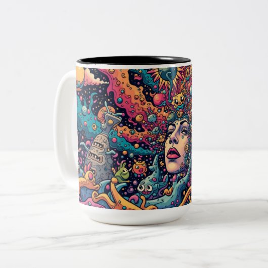 Caneca branca clássica, 325 ml zweifarbige tasse (Vorderseite Links)