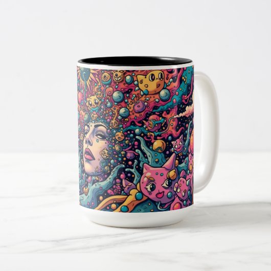Caneca branca clássica, 325 ml zweifarbige tasse (VorderseiteRechts)