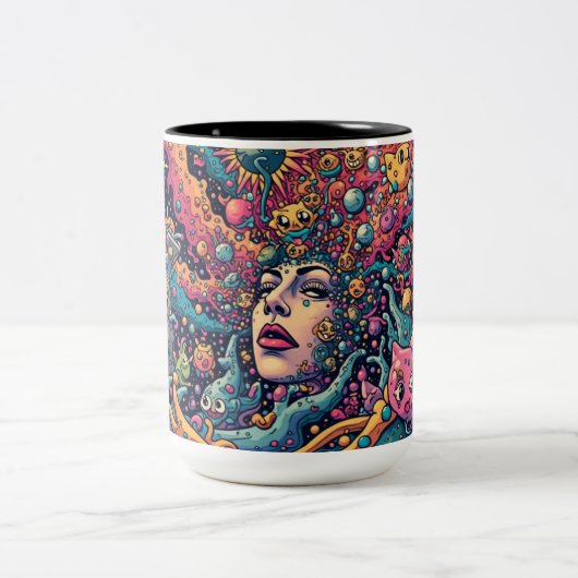 Caneca branca clássica, 325 ml zweifarbige tasse (Mittel)