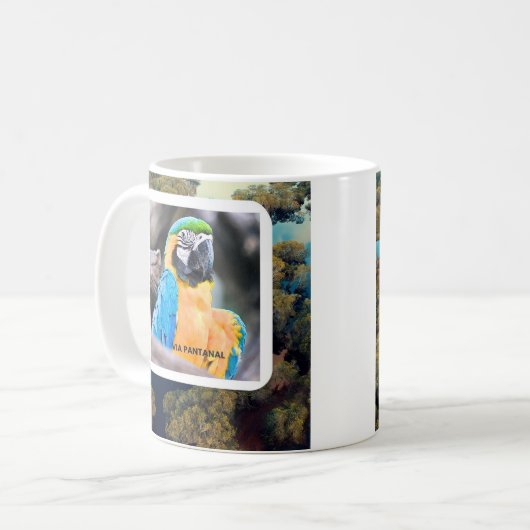 Caneca branca clássica Arara Kaffeetasse (Vorderseite Links)