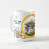Caneca Branca Clássica - Edição Natal Kaffeetasse (Vorderseite Links)