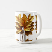 CANECA BRANCA CLÁSSICA - FOLHAGEM OURO KAFFEETASSE (VorderseiteRechts)