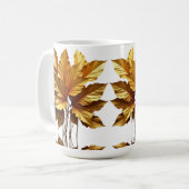 CANECA BRANCA CLÁSSICA - FOLHAGEM OURO KAFFEETASSE (Vorderseite Links)