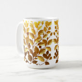 CANECA BRANCA CLÁSSICA - FOLHINHAS/TOM OURO KAFFEETASSE (Vorderseite Links)