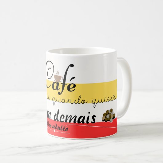 Caneca branca clássica kaffeetasse (VorderseiteRechts)