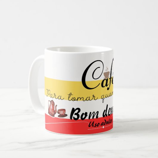 Caneca branca clássica kaffeetasse (Vorderseite Links)