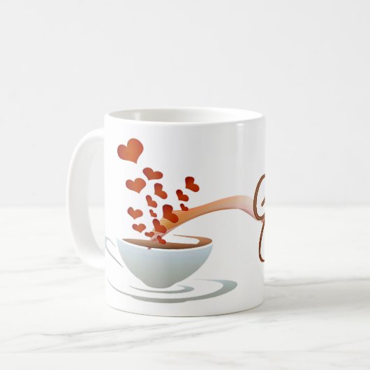 Caneca branca clássica kaffeetasse (Vorderseite Links)