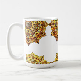 CANECA BRANCA CLÁSSICA - MANDALA TOM/OURO KAFFEETASSE