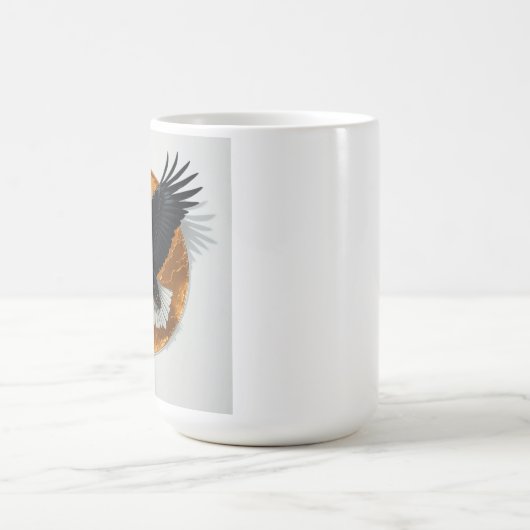 Caneca branca com design aguia kaffeetasse (Mittel)