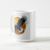 Caneca branca com design aguia kaffeetasse (Vorderseite Links)