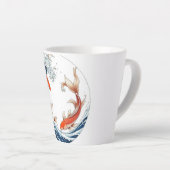 Caneca branca com design de peixes japoneses milchtasse (Rechte Ecke)