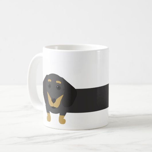 Caneca cachorro salsicha/dachshund kaffeetasse (Vorderseite Links)