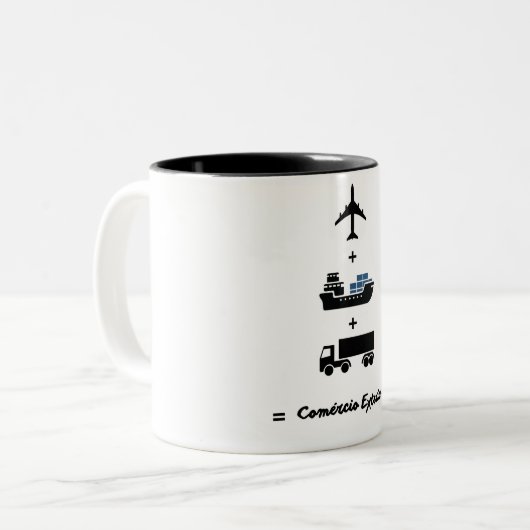 Caneca café (Caneca para tomar café comex) Zweifarbige Tasse (Vorderseite Links)