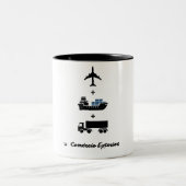 Caneca café (Caneca para tomar café comex) Zweifarbige Tasse (Mittel)