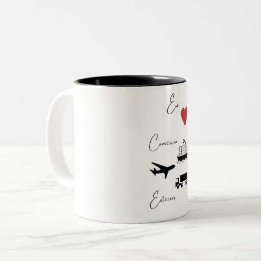 Caneca café (Caneca para tomar café) Zweifarbige Tasse (Vorderseite Links)