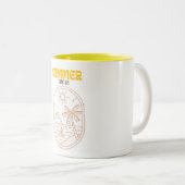 Caneca Café Chegada do Verão 11 oz Cerâmica W-PT Zweifarbige Tasse (VorderseiteRechts)