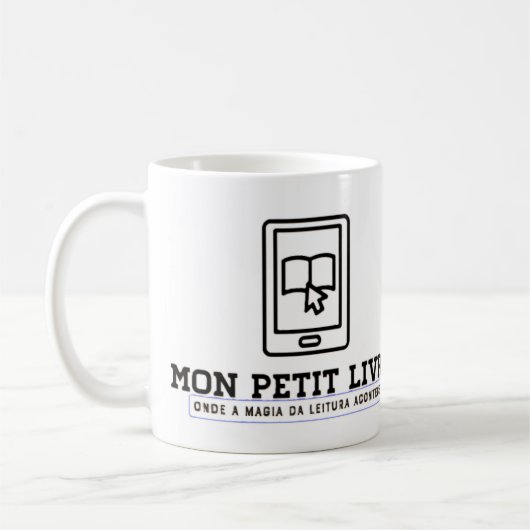  Caneca Clássica Branca de Louça Mon Petit Livre Kaffeetasse (Links)