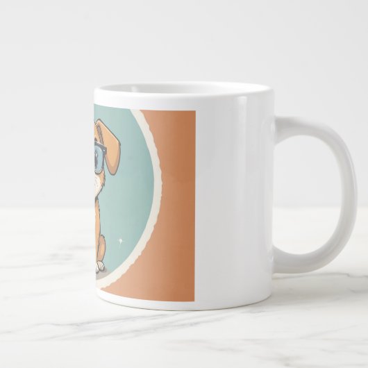 Caneca com Cachorro Jumbo-Tasse (Rechts)