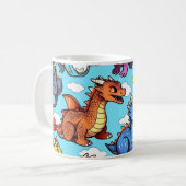 Caneca com desenho de vários dragões kaffeetasse (Vorderseite Links)