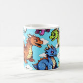 Caneca com desenho de vários dragões kaffeetasse (Mittel)