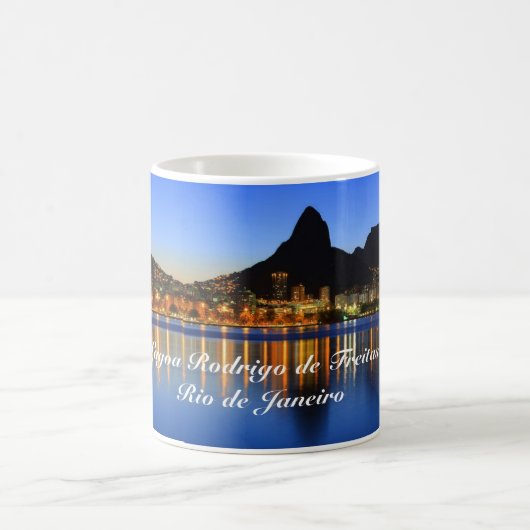 Caneca com foto da Lagoa Rodrigo de Freitas Kaffeetasse (Mittel)