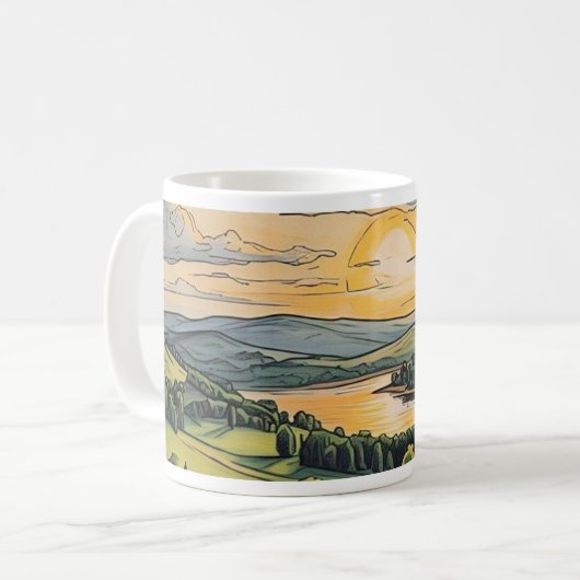 Caneca com ilustração do pôr do sol kaffeetasse (Vorderseite Links)