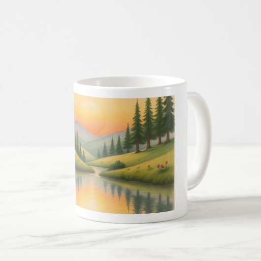 Caneca com paisagem de montanha kaffeetasse (VorderseiteRechts)
