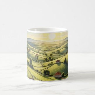 Caneca com paisagem do pôr do sol kaffeetasse