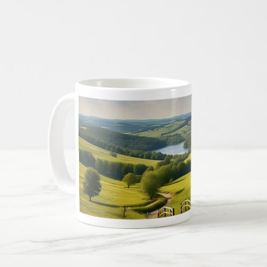 Caneca com paisagem e lago ao fundo kaffeetasse (Vorderseite Links)