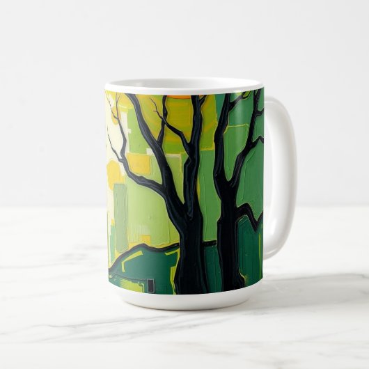 Caneca com paisagem verde kaffeetasse (VorderseiteRechts)