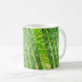 Caneca com riscos e faixas verdes, amarelo e oliva kaffeetasse (VorderseiteRechts)