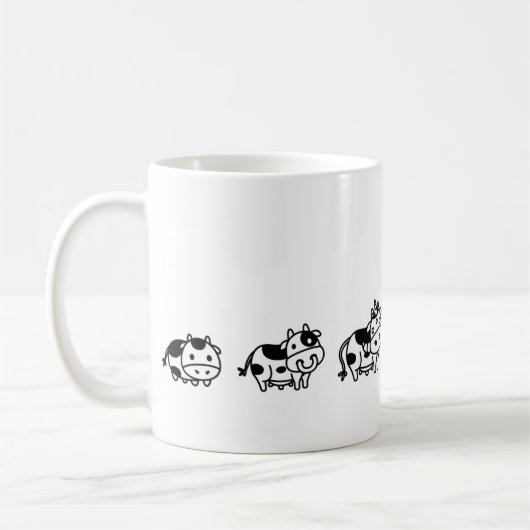 Caneca Cow Evolution Kaffeetasse (Links)