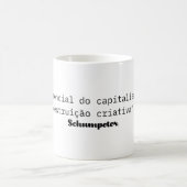 Caneca de Café: Citação de Schumpeter. Kaffeetasse (Mittel)