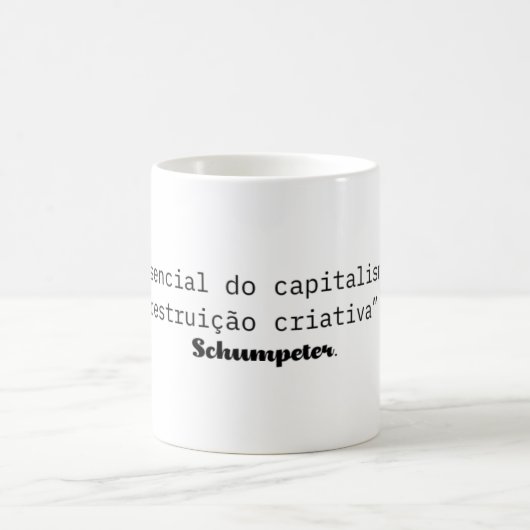 Caneca de Café: Citação de Schumpeter. Kaffeetasse (Mittel)