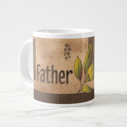 Caneca De Café Grande FATHER Vintag Jumbo-Tasse (Vorderseite Links)