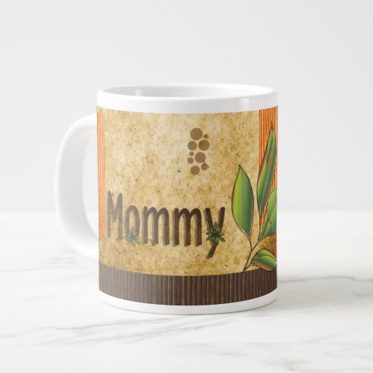 Caneca De Café Grande MOMMY Vintag Jumbo-Tasse (Vorderseite Links)