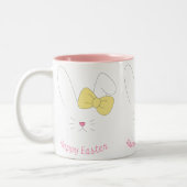 Caneca de café Happy Easter Zweifarbige Tasse (Links)