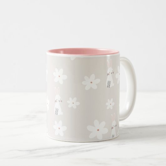 Caneca de café Páscoa 11 oz cerâmica W-PT ZLE Zweifarbige Tasse (VorderseiteRechts)