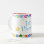 Caneca de café Páscoa 11 oz cerâmica W-PT ZLE Zweifarbige Tasse (Vorderseite Links)