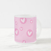 Caneca de Porcelana com Corações Mattglastasse (VorderseiteRechts)