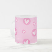 Caneca de Porcelana com Corações Mattglastasse (Vorderseite Links)
