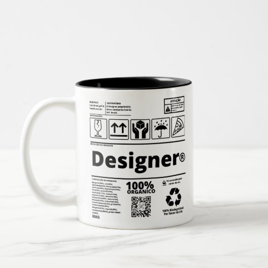 Caneca Designer Zweifarbige Tasse (Links)