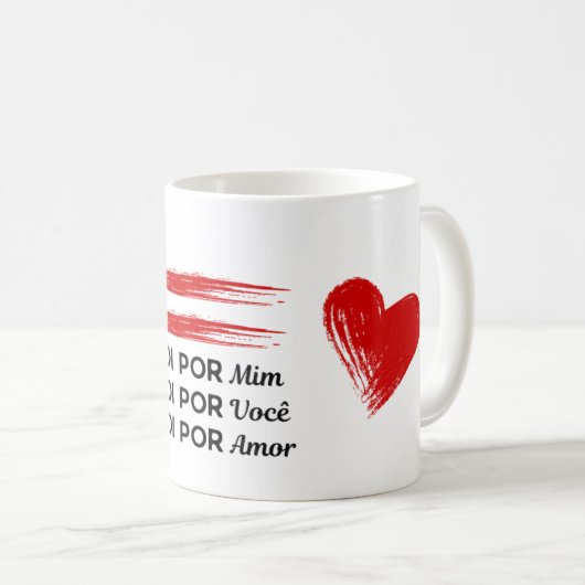 Caneca Deus Lutou por mim Kaffeetasse (VorderseiteRechts)