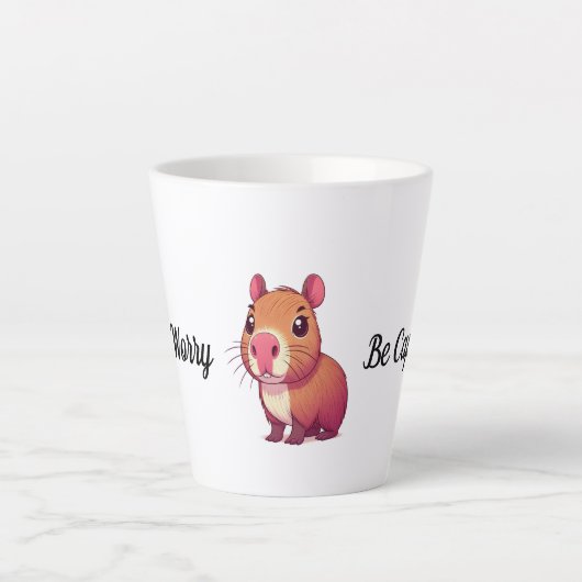 Caneca divertida don't worry be milchtasse (Vorderseite)