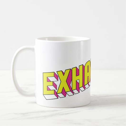 Caneca "Exhausted" Kaffeetasse (Links)