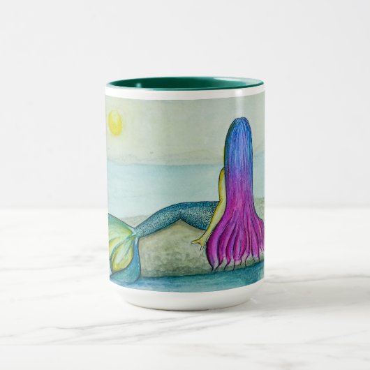 Caneca ilustração sereia pintada à mão tasse (Zentrum)