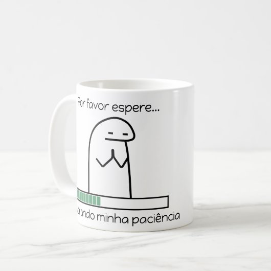 Caneca - Instalando minha paciência Kaffeetasse (Vorderseite Links)