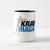 Caneca Krav Maga Self Defense Zweifarbige Tasse (Mittel)