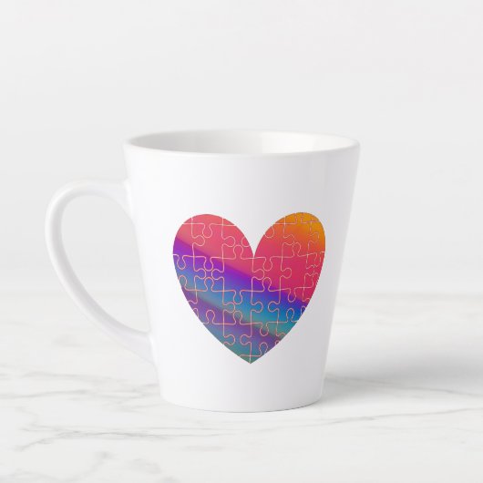 Caneca Latte (Mug) Quebra-Cabeça do Nosso Coração Milchtasse (Links)